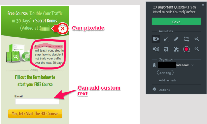 chrome extension evernote skitch screenshoot