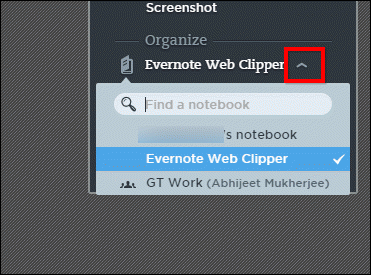 chrome extension evernote screenshot