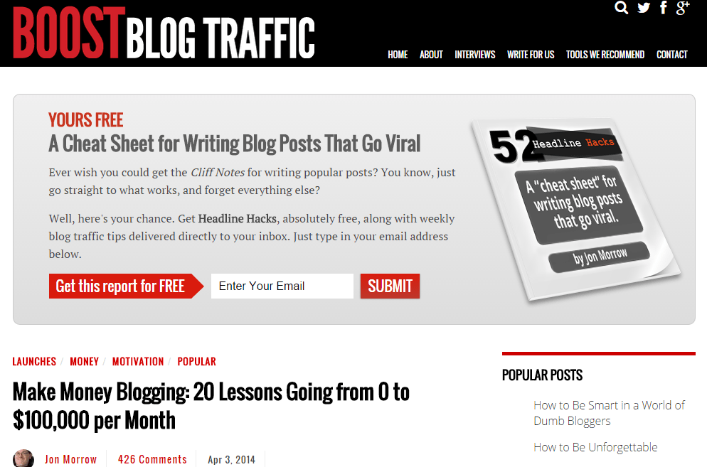 storytelling boost blog traffic exemplo