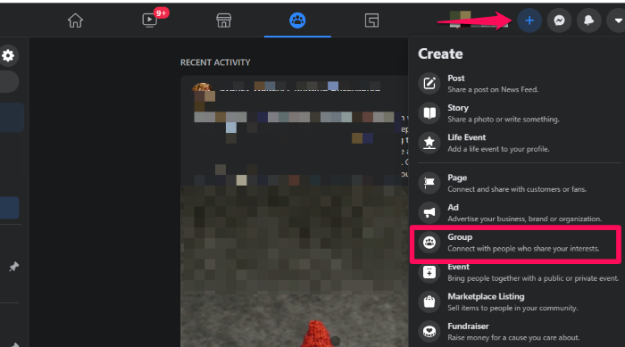 how to create a facebook group
