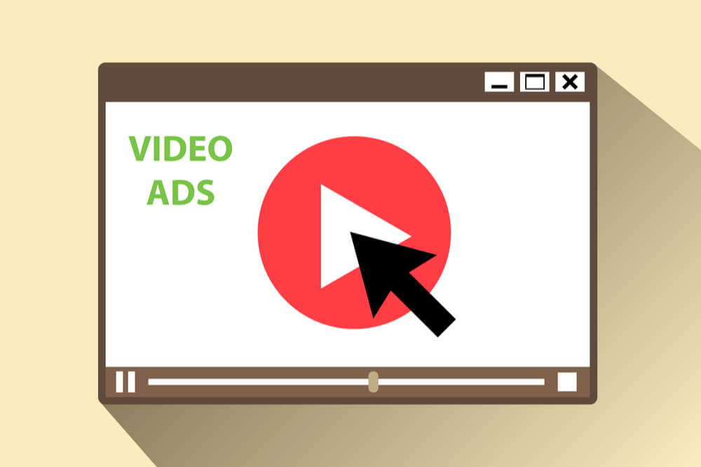 ilustração de video ads
