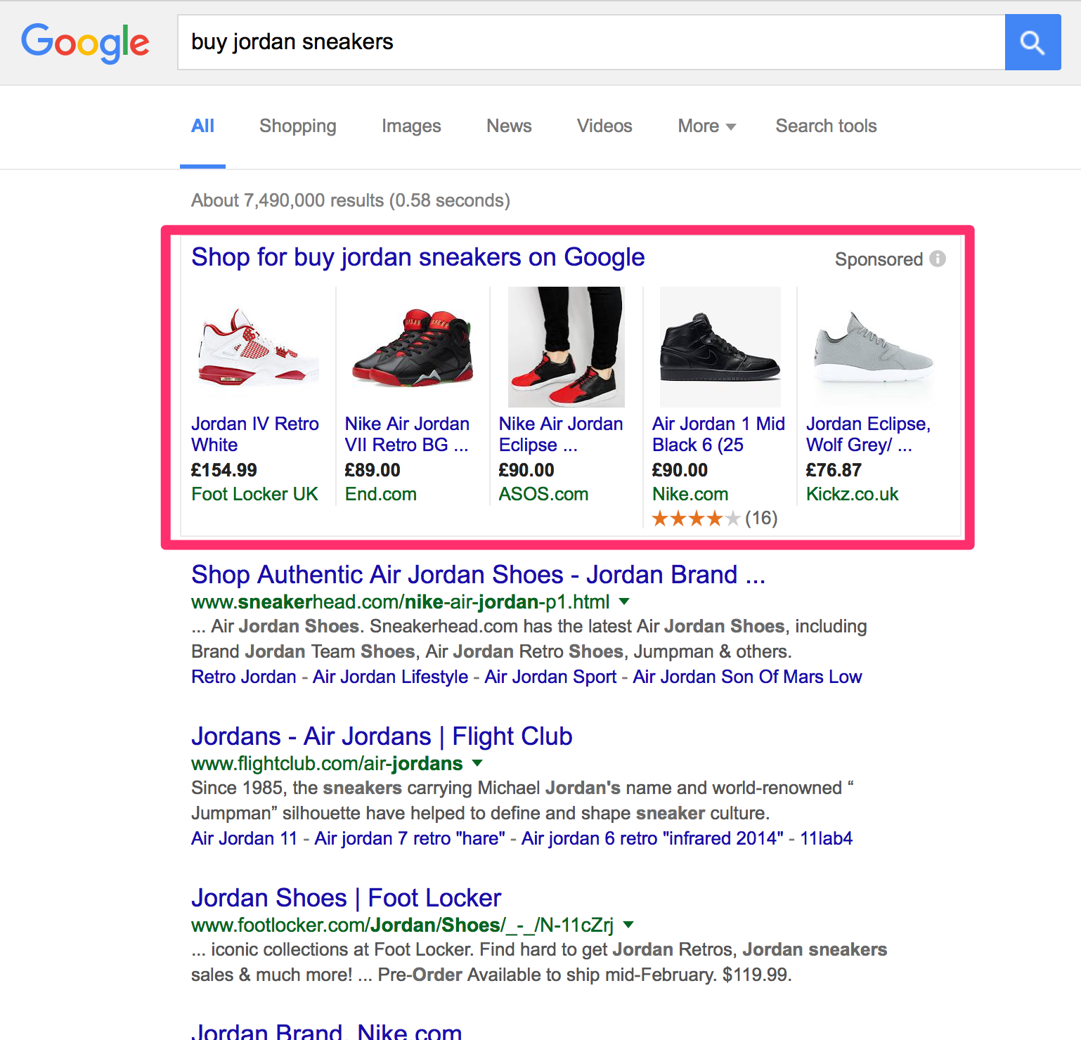 Google Shopping Ads Example