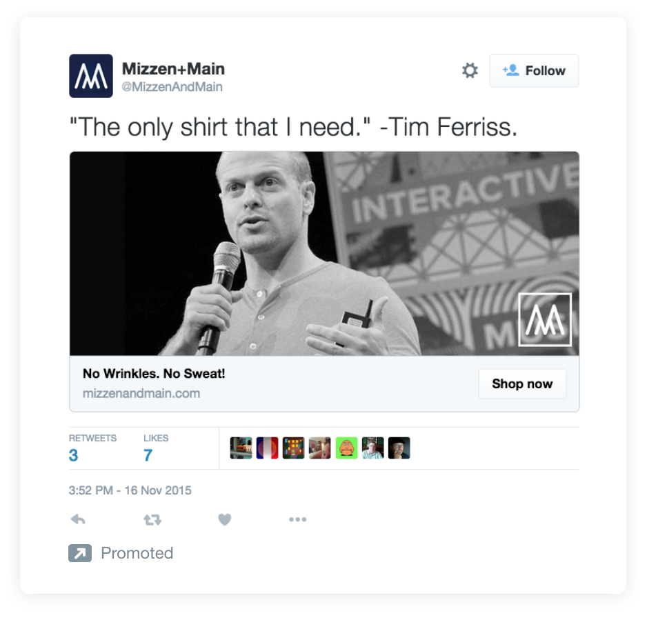 twitter ad copy strategies be concise example tim ferriss