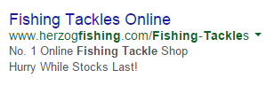 Ad Copy strategies fishing tackle 
