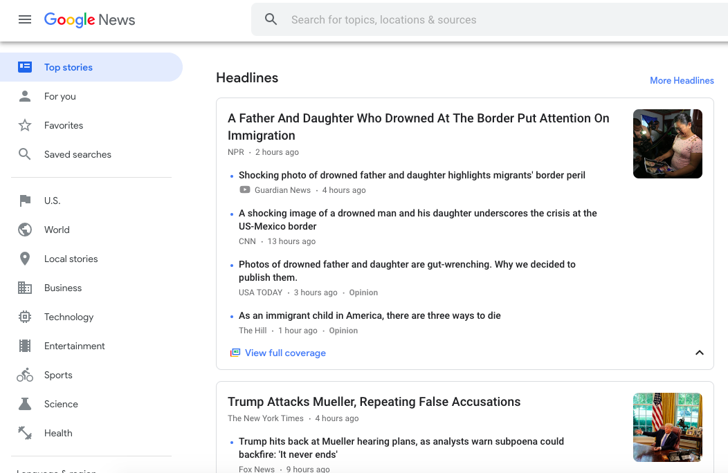 google news and drive real time traffic