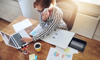 Successful businesswoman with an e-business