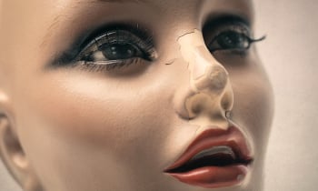 Broken shop window dummy