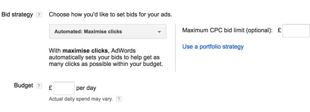 google search network ads bid