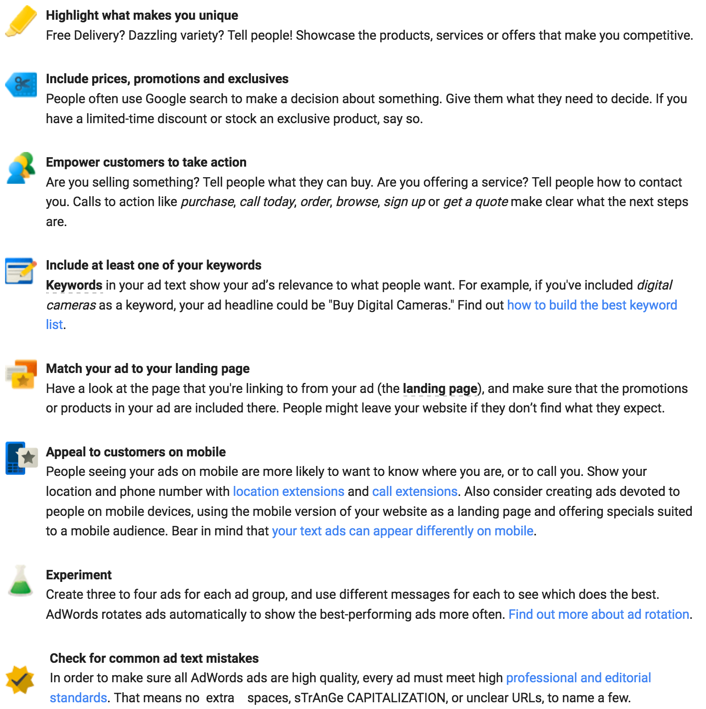créer de meilleurs titres d'annonces google search ad network 