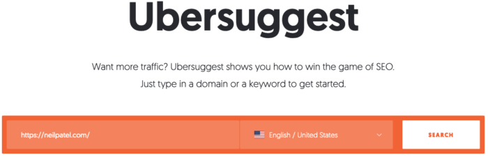 seo tips use ubersuggest to check site speed. 