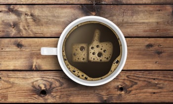 coffee with foam in like form