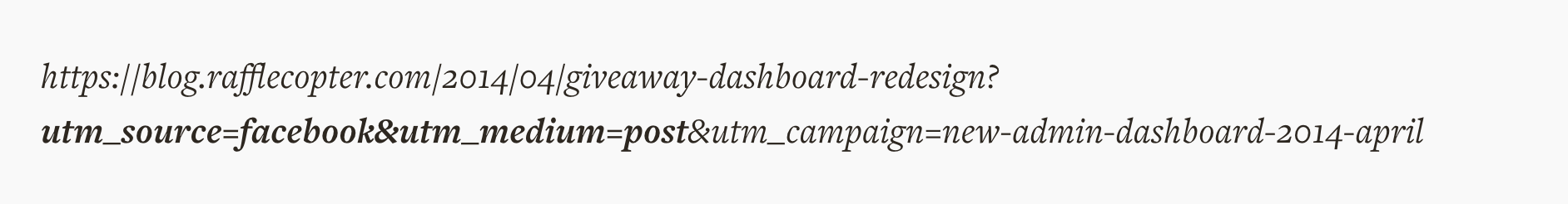 UTM parameters example 