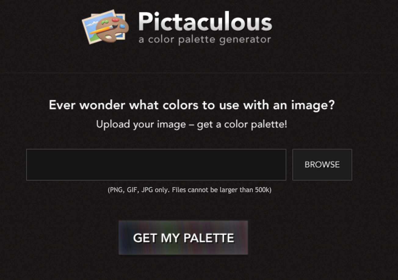 Palette generator. Pictaculous.