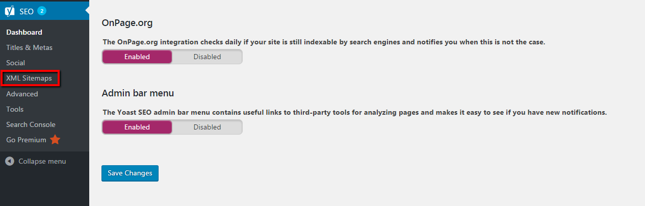 مدونة XML sitemaps لقطة شاشة