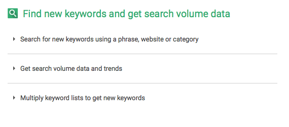 Google Keyword Planner Palavras-chave