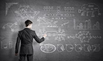 Man writing business plan