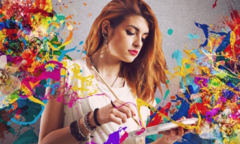 Girl creative painter