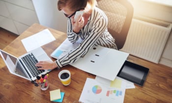 Successful businesswoman with an e-business