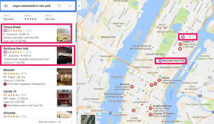 Google maps marketing desktop screenshot