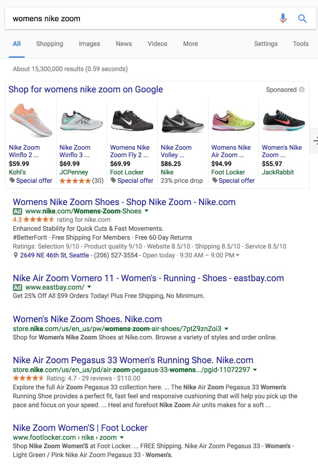 nike direct competitors