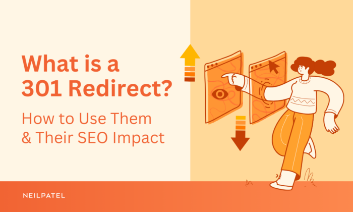 Illustration with text that reads "What is a 301 Redirect? How to Use Them & Their SEO Impact."