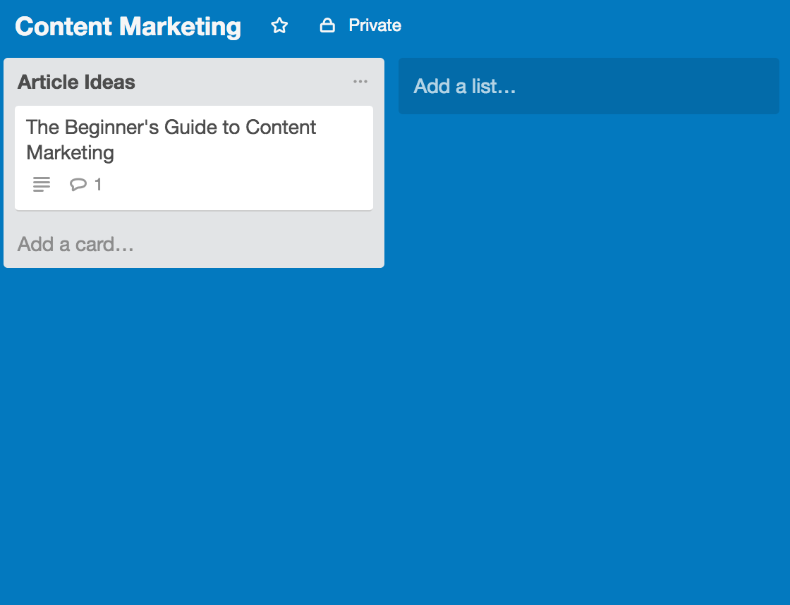 How to use Trello for your business content strategy (with examples)