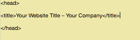 how to add title tag to custom site example HTML 