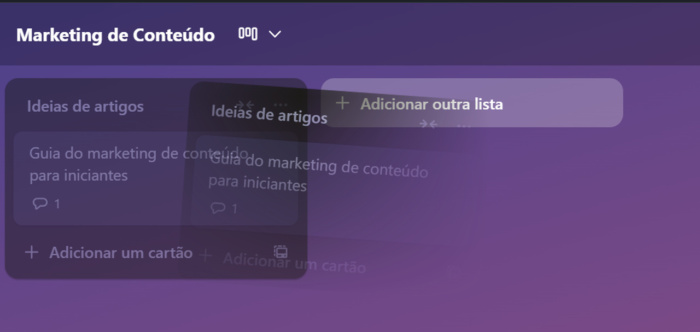 como usar o trello: mover listas