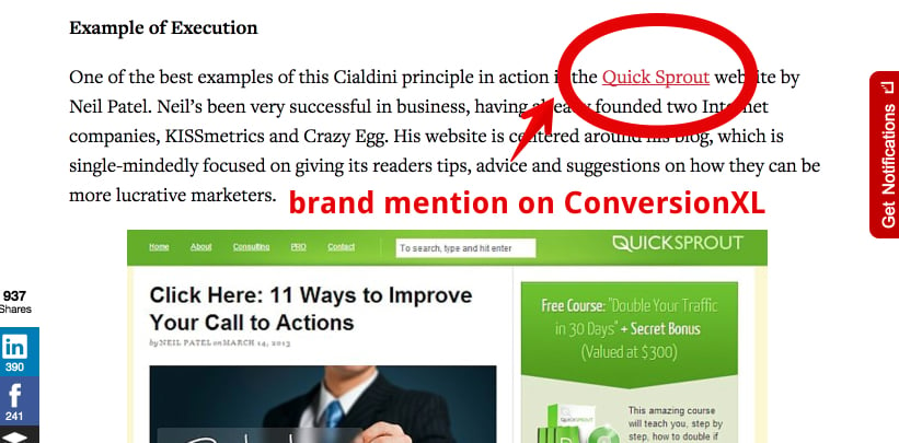 brand mentions example