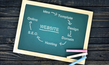 Website scheme text on school board