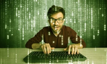 Online hacking in progress concept
