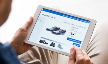Man shopping online