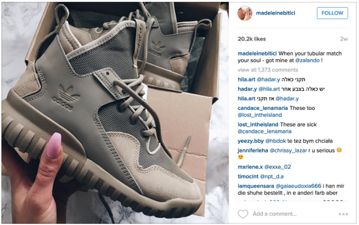 find influencers tool example to drive instagram sales Zalando