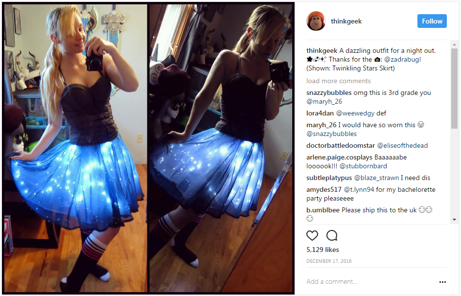 think geek influencer example how to drive instagram sales 
