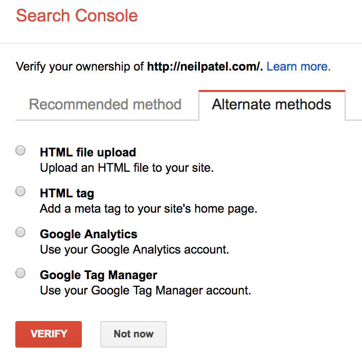 index website sign up for search console