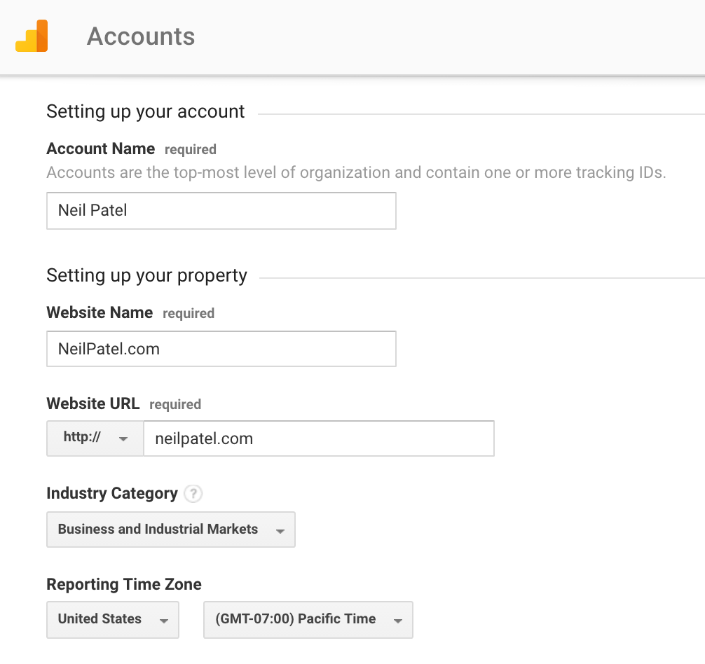 gett tracking ID for google analtyics 