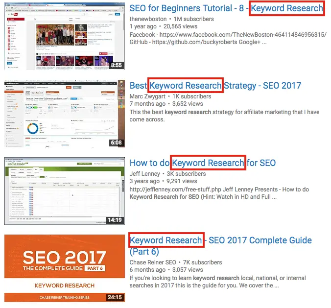Melhores palavras-chaves para SEO no Youtube