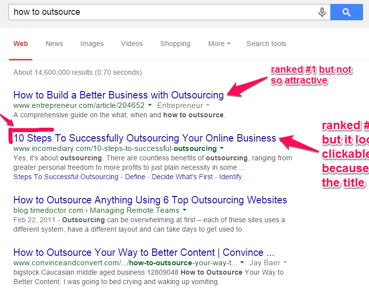 improve google ratings with catchy headlines example 