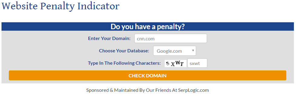 improve google ranking - website penalty indicator 