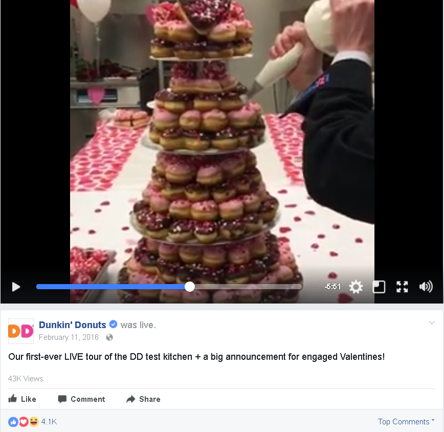 Dunkin Donuts Facebook Live