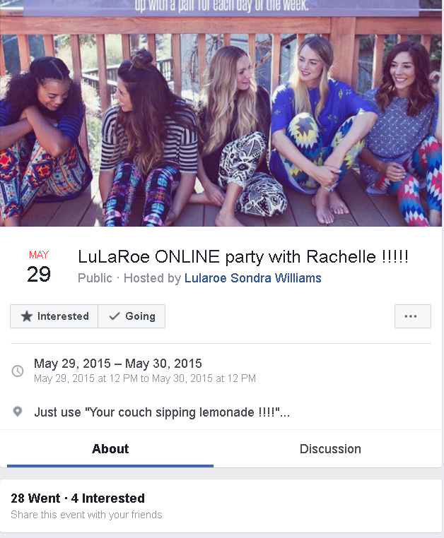 Lularoe live facebook party