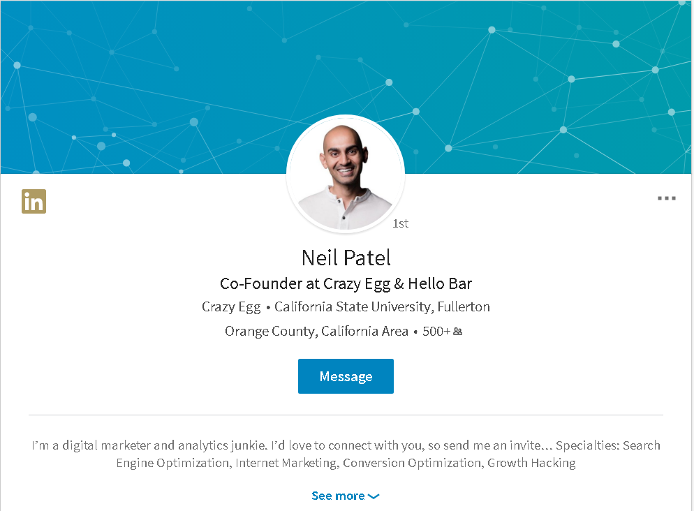 Neil Patel LinkedIn