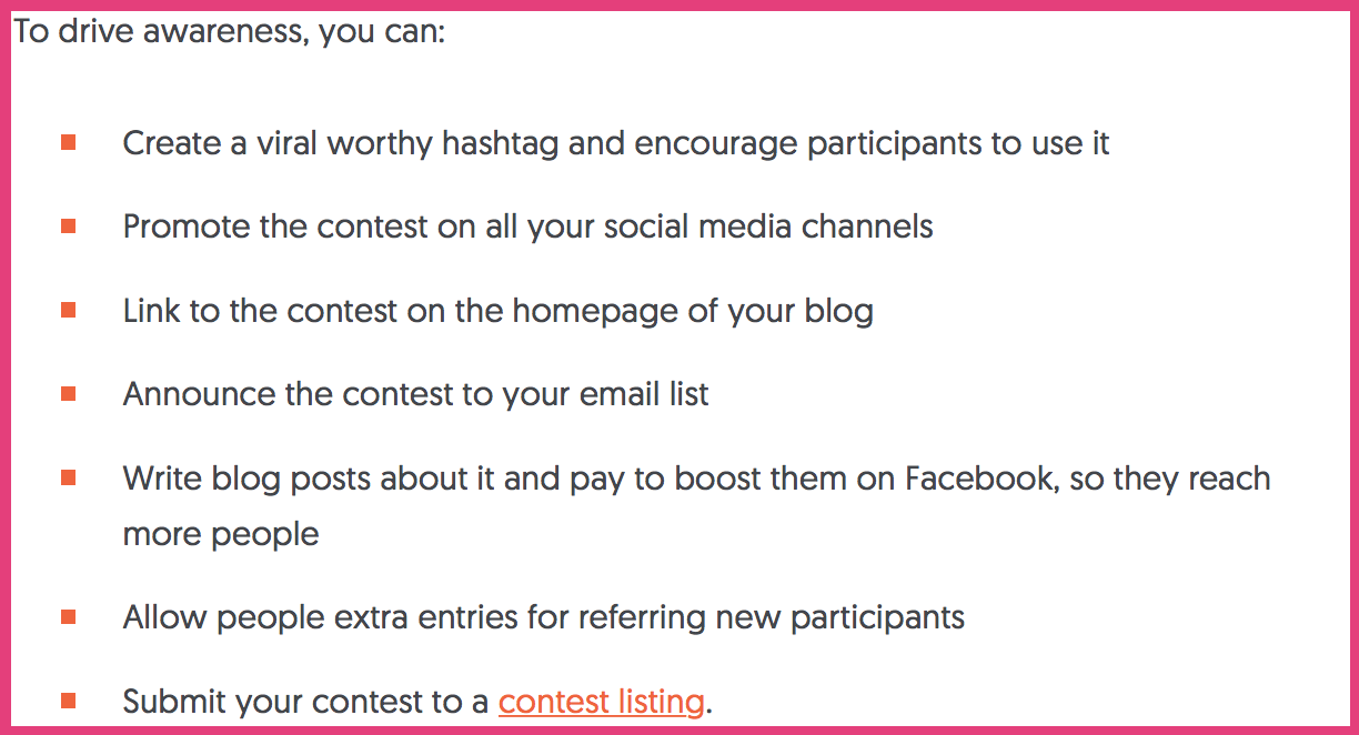 how to promote a contest to increase facebook organic reach 
