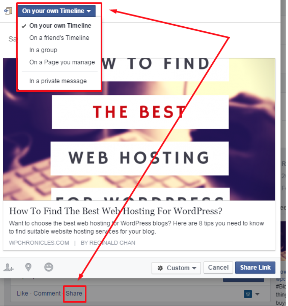  share a post to boost organic facebook reach