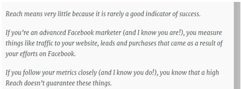 A punctuation  from Jon Loomer connected  the worth  of Facebook integrated  reach.