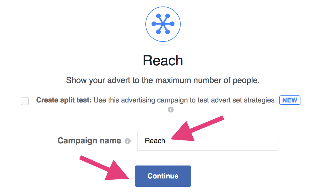 facebook organic reach choose campaign type