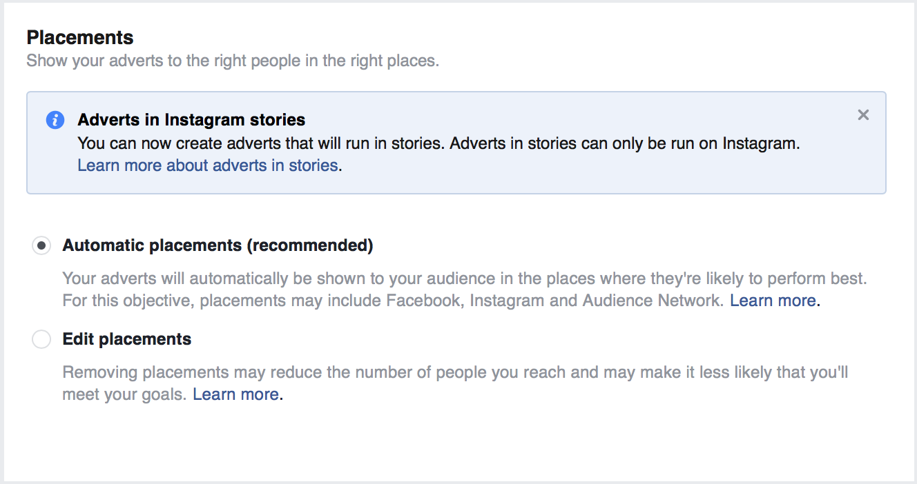 facebook organic reach set ad location 