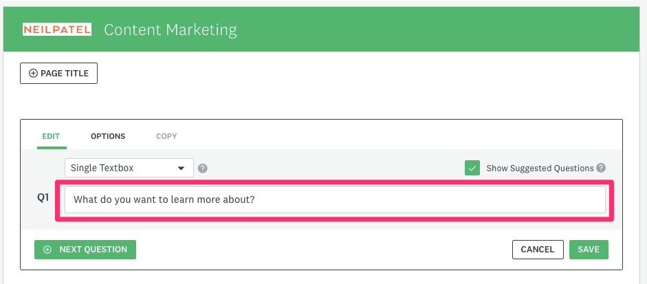 SurveyMonkey Design Content Marketing