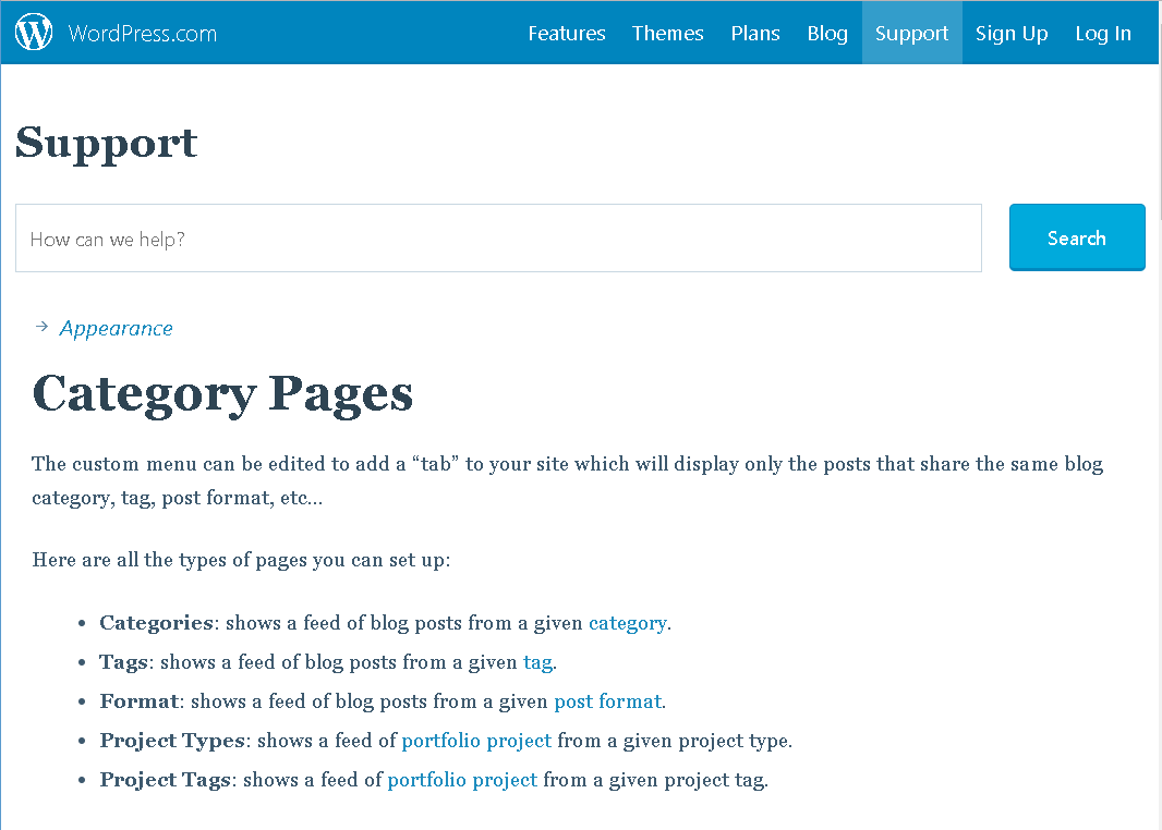 Wordpress category page meta tags