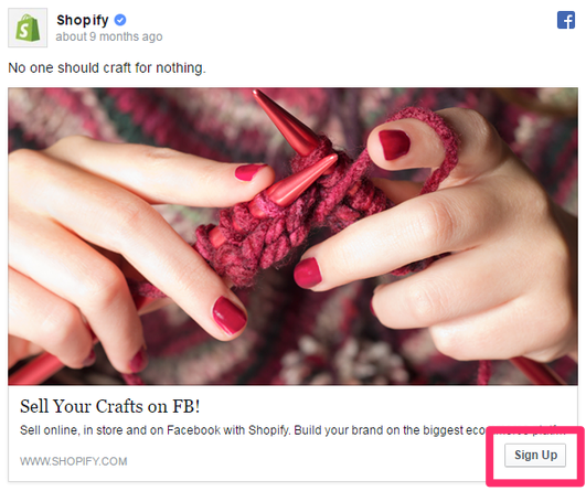 ví dụ về quảng cáo facebook shopify